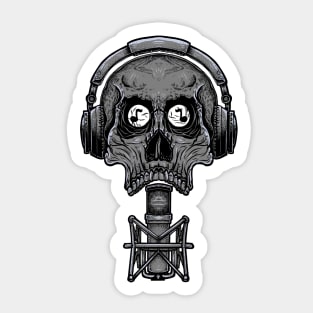 Skull Music Sticker